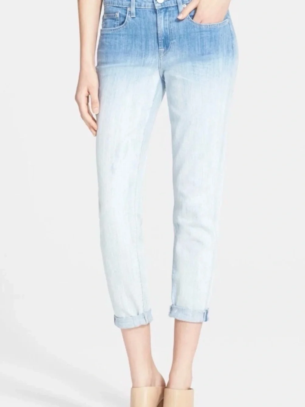 Vince Ombre Light Blue Crop Jeans size 28 - Picture 3 of 8